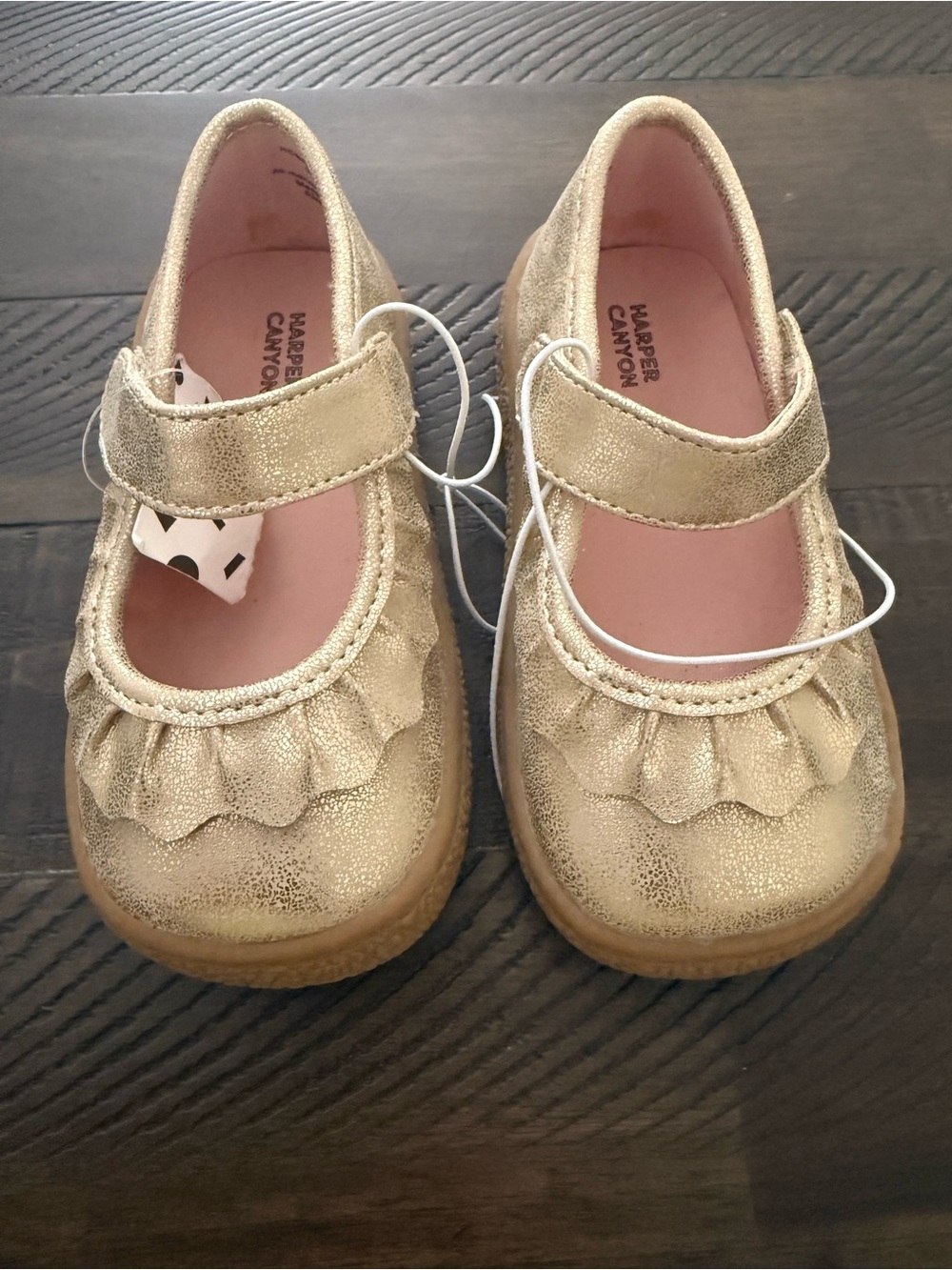 HARPER CANYON Kids' Bridget Play Flat In Gold Metallic